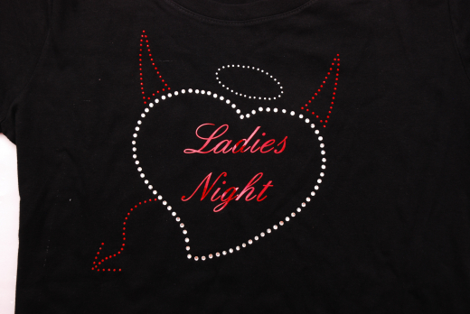 T-Shirt mit Strassmotiv Ladie´s Night