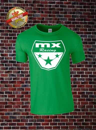 MX Racing T-Shirt Grün Weiß
