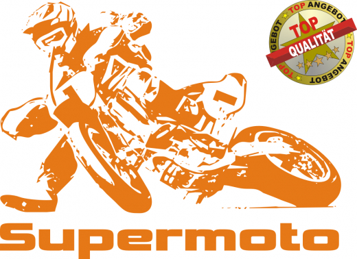 Aufkleber Supermoto Orange