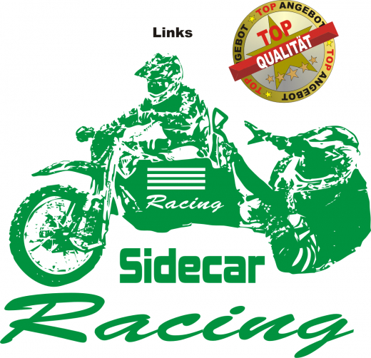 Seitenwagen (Siedcar) Aufkleber Grün Seitenwagen (Siedcar) Aufkleber Grün