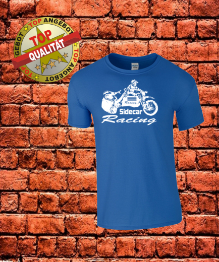 Seitenwagen ( Sidecar ) T-Shirt Blau