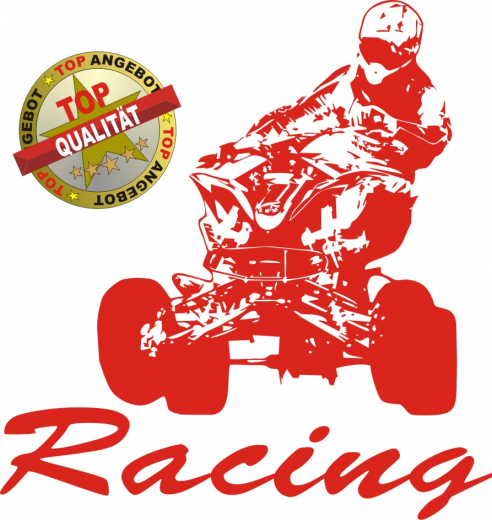 Quad Racing Aufkleber Rot Quad Racing Aufkleber Rot