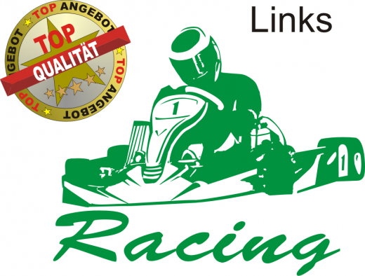 Aufkleber Kart Racing Grün Aufkleber Kart Racing Grün