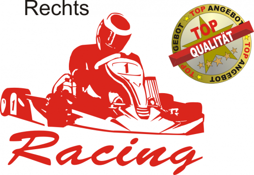 Aufkleber Kart Racing Rot