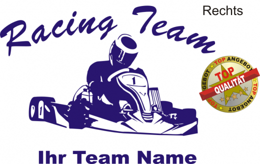 Aufkleber Kart Team Dunkelblau Aufkleber Kart Team Dunkelblau