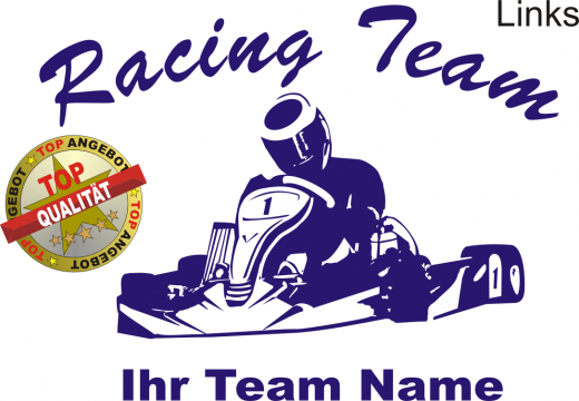 Aufkleber Kart Team Dunkelblau Aufkleber Kart Team Dunkelblau