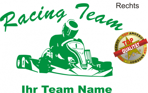 Aufkleber Kart Team Grün