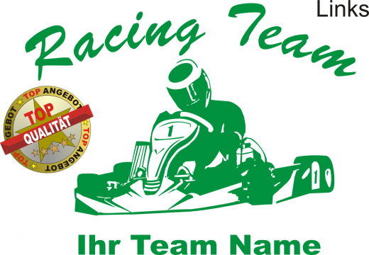 Aufkleber Kart Team Grün