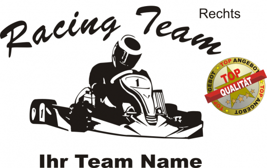 Aufkleber Kart Team Schwarz Aufkleber Kart Team Schwarz