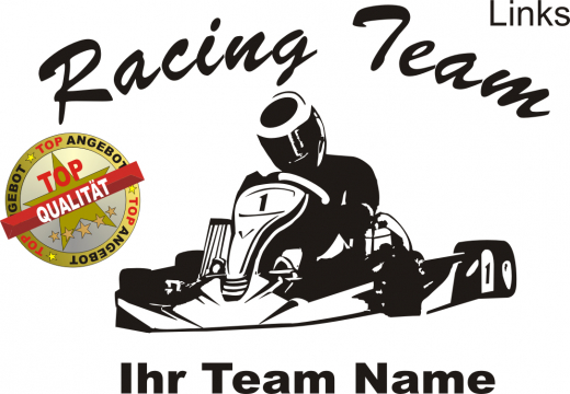 Aufkleber Kart Team Schwarz Aufkleber Kart Team Schwarz