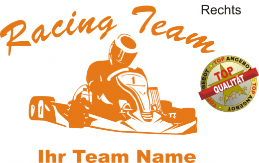 Aufkleber Kart Team Orange Aufkleber Kart Team Orange