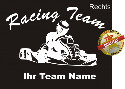 Aufkleber Kart Team Weiß