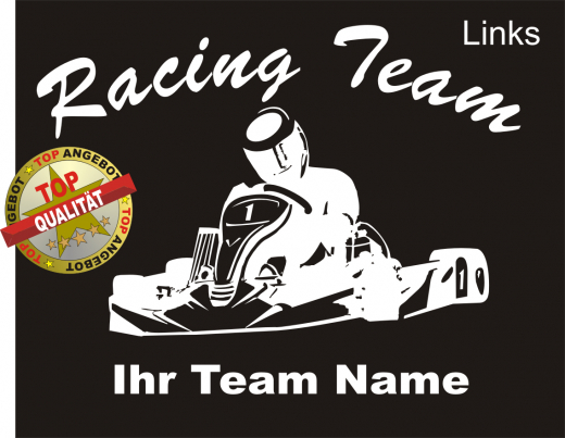 Aufkleber Kart Team Weiß