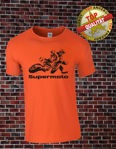 Supermoto T-Shirt Orange Supermoto T-Shirt Orange