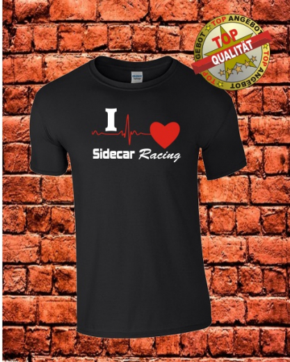I Love Sidecar Racing T-Shirt Schwarz
