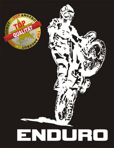 Enduro Aufkleber Weiß