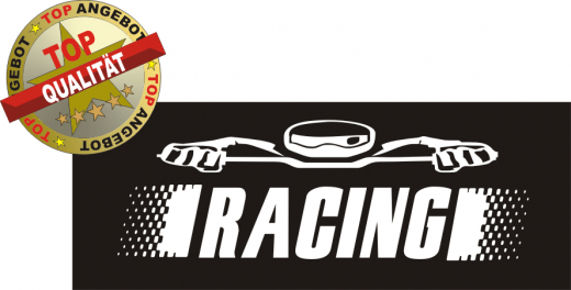 Racing Aufkleber Weiß Racing Aufkleber Weiß