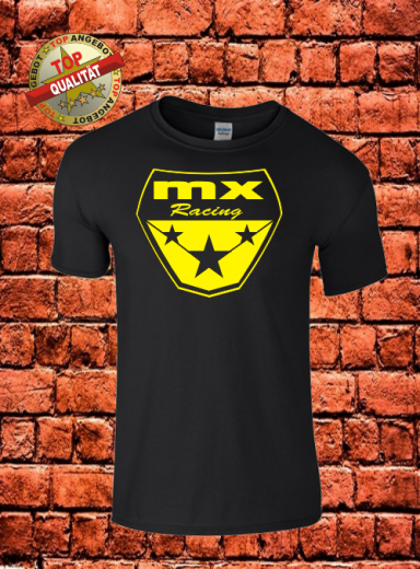 MX Racing T-Shirt Schwarz Gelb MX Racing T-Shirt Schwarz Gelb