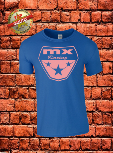 MX Racing T-Shirt Blau Pink MX Racing T-Shirt Blau Pink