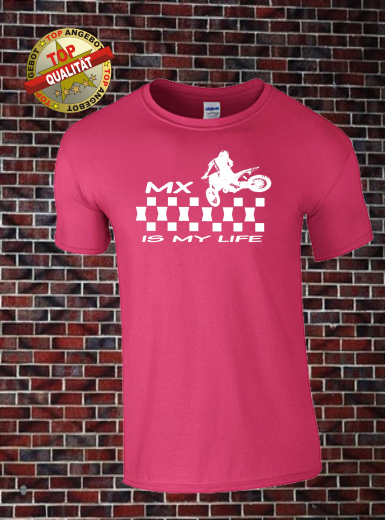 MX IS MY LIFE Fuchsia Weiß MX IS MY LIFE Fuchsia Weiß