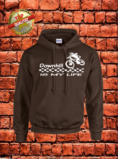 Downhill Hoodie Braun Weiß