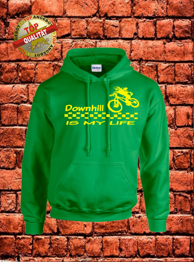 Downhill Hoodie Grün Gelb