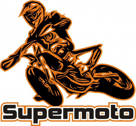 Aufkleber Supermoto Orange neu