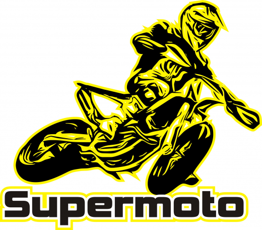 Aufkleber Supermoto Gelb neu Aufkleber Supermoto Gelb neu