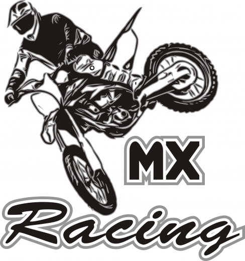 Aufkleber Motocross Grau neu Aufkleber Motocross Grau neu