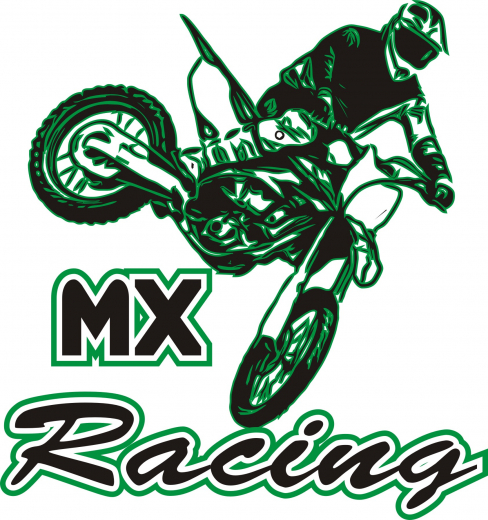 Aufkleber Motocross Grün NEU Aufkleber Motocross Grün NEU