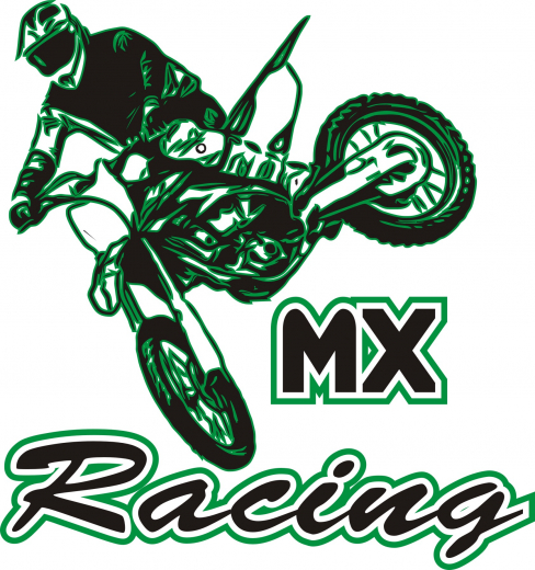Aufkleber Motocross Grün NEU Aufkleber Motocross Grün NEU