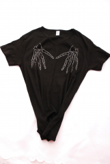 T-Shirt mit Strassmotiv Hände