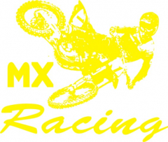 MX SX Aufkleber Gelb