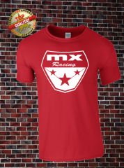 MX Racing T-Shirt Rot Weiß