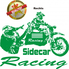 Seitenwagen (Siedcar) Aufkleber Grün