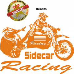 Seitenwagen (Siedcar) Aufkleber Orange