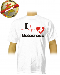 I Love Motocross Herren T-Shirt Weiß