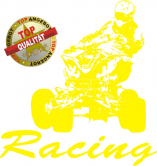 Quad Racing Aufkleber Gelb