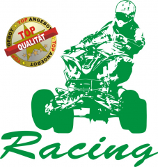 Quad Racing Aufkleber Grün