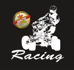 Quad Racing Aufkleber Weiß