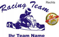 Aufkleber Kart Team Dunkelblau