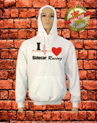 I Love Sidecar Racing Hoodie Weiß
