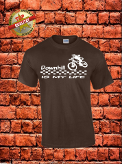 Downhill T-Shirt Braun Weiß