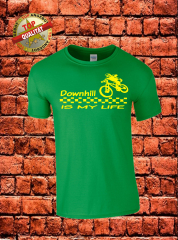 Downhill T-Shirt Grün Gelb