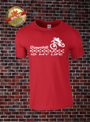 Downhill T-Shirt Rot Weiß