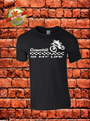 Downhill T-Shirt Schwarz Weiß