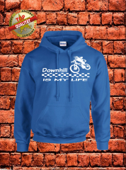 Downhill Hoodie Blau Weiß