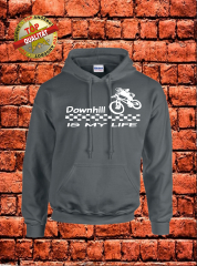 Downhill Hoodie Charcoall Weiß