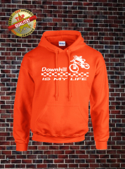 Downhill Hoodie Orange Weiß