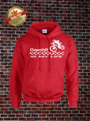 Downhill Hoodie Rot Weiß